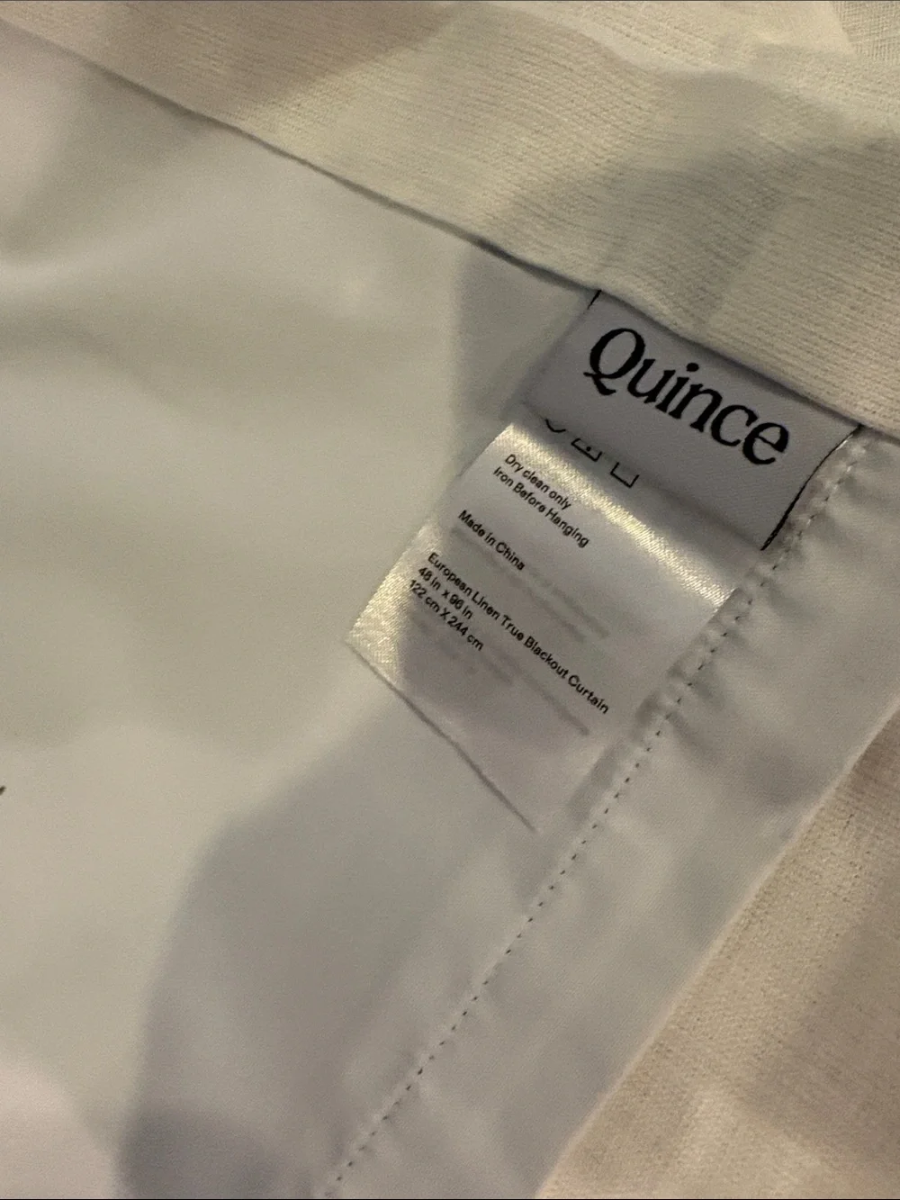 Quince European Luxe Linen  Blackout Curtain Panels 48x96 (two panels)